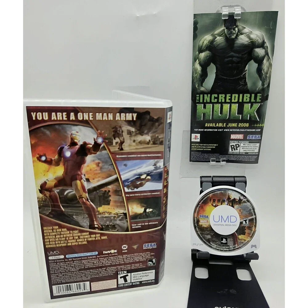 Iron Man Sony PSP 2008 CIB Complete Tested Marvel Sega Action Game ULUS-10347
